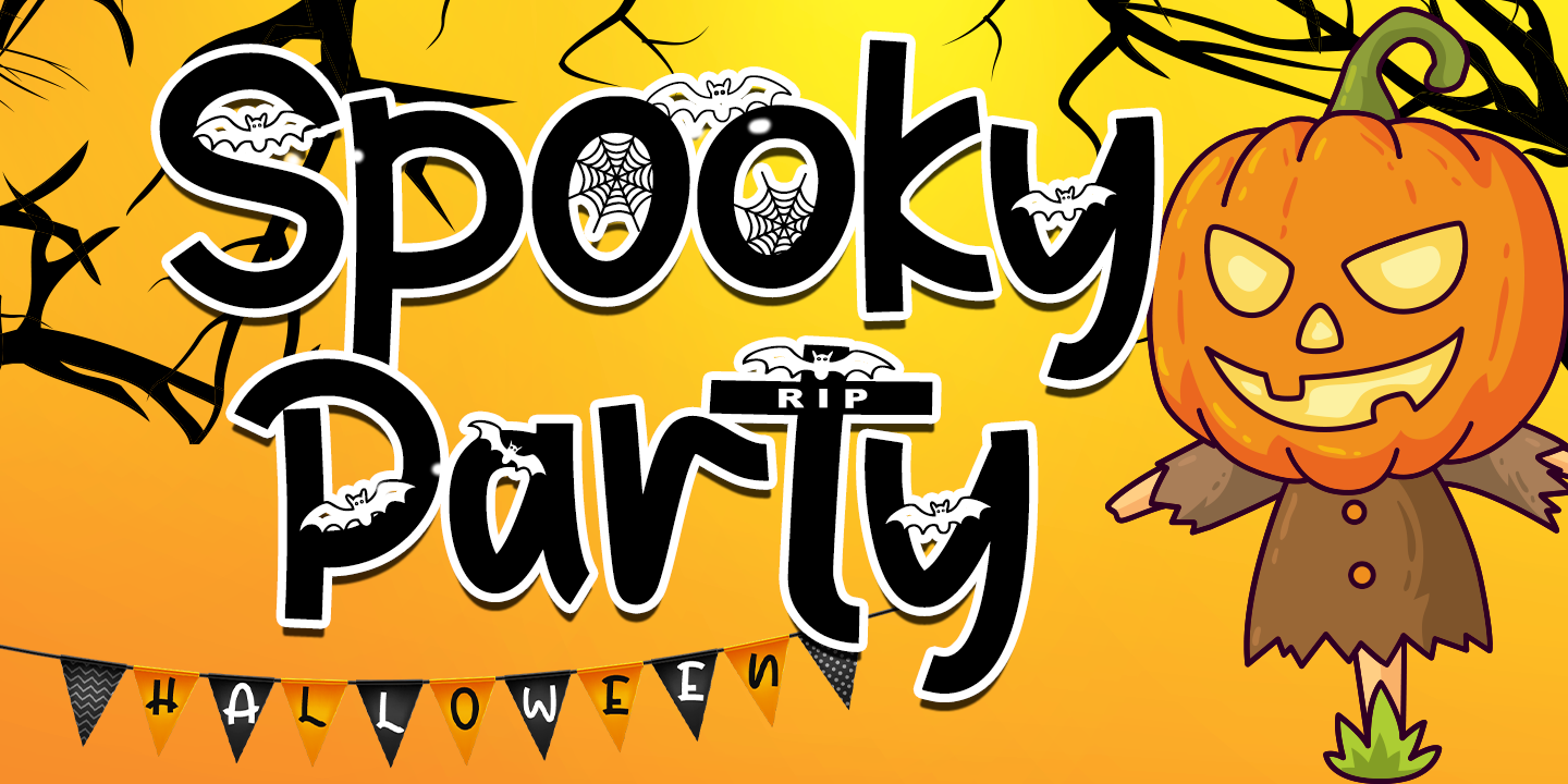 Beispiel einer Spooky Party-Schriftart